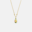 Necklace with colorful bead pendant