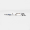 Long and delicate luxurious silver earrings in shades of amethyst