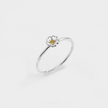 Silver ring with citrine