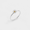 Silver ring with citrine