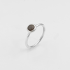 Silver ring with topaz