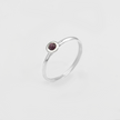14K white gold ring with pink tourmaline