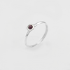 14K white gold ring with pink tourmaline