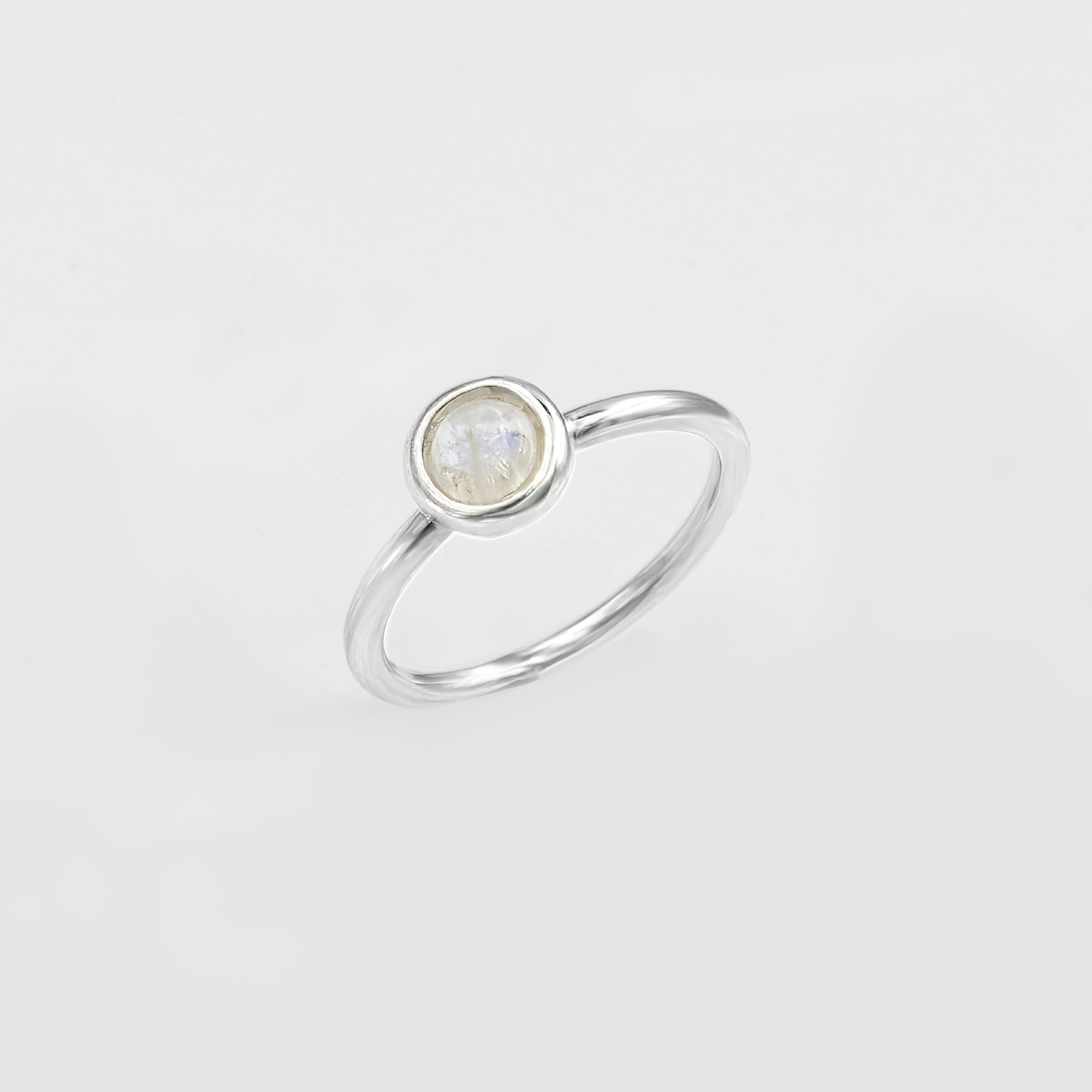 טבעת זהב 14 קרט עם מונסטון