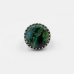 Silver ring with chrysocolla