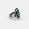Silver ring with chrysocolla