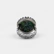 Silver ring with chrysocolla