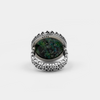 Silver ring with chrysocolla