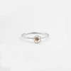 Silver ring with citrine