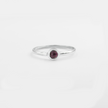 14K white gold ring with pink tourmaline