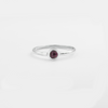 14K white gold ring with pink tourmaline