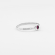 14K white gold ring with pink tourmaline
