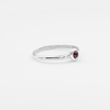 14K white gold ring with pink tourmaline