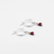 Naomi 14 carat gold earrings with natural multi charms