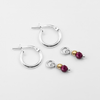 Naomi 14 carat gold earrings with natural multi charms