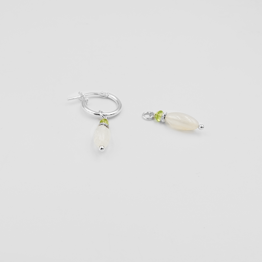 Britney earrings with moonstone charms