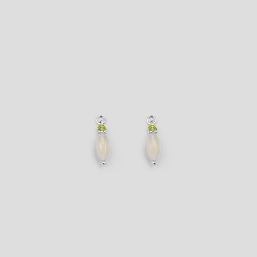 Britney earrings with moonstone charms