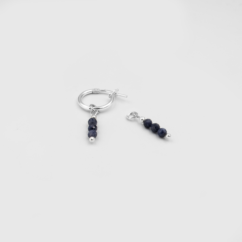 Beatrice earrings with sapphire charms