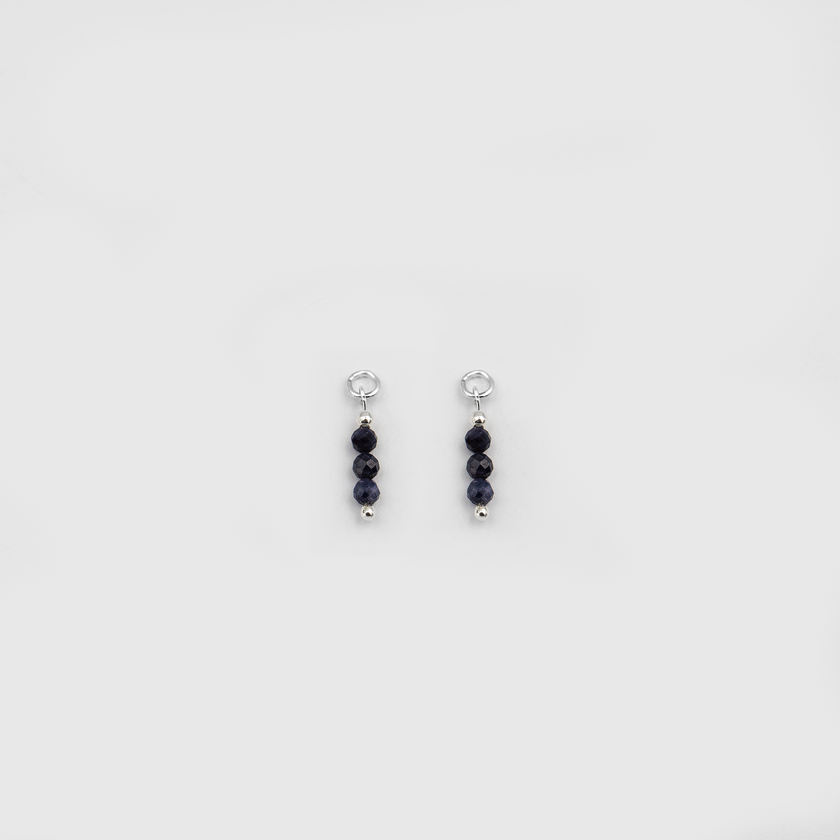Beatrice earrings with sapphire charms