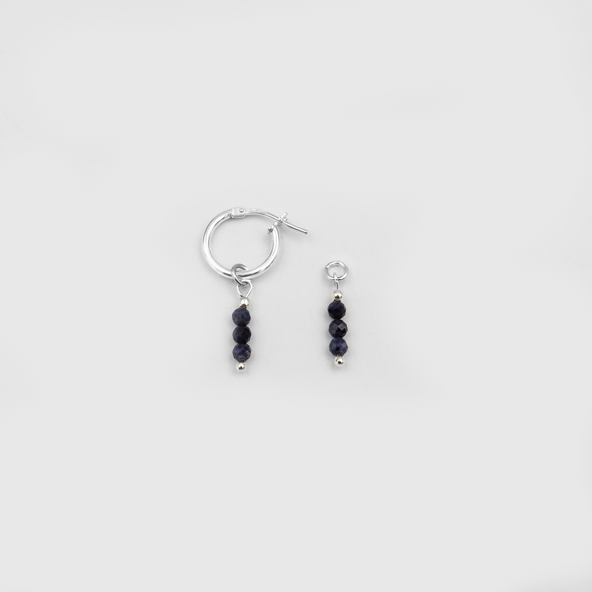 Beatrice earrings with sapphire charms