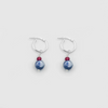 Earrings with 14k white gold ruby ​​and kyanite charms