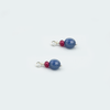 Earrings with 14k white gold ruby ​​and kyanite charms