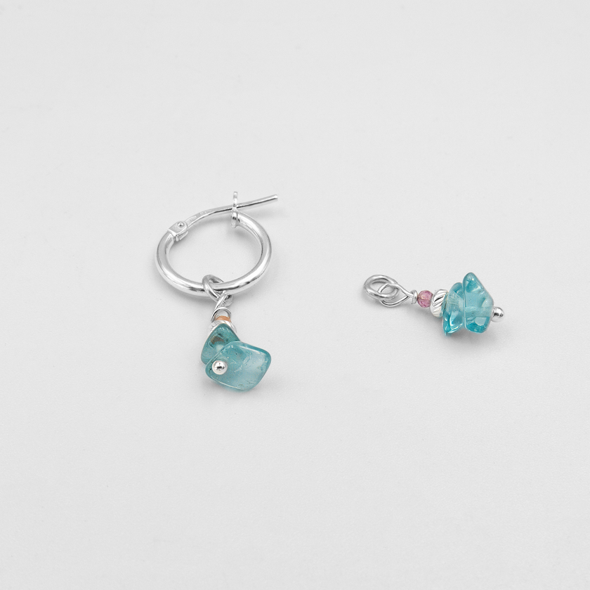 Miranda עגילים עם צ'ארמים אפטייט וטורמלין ורוד