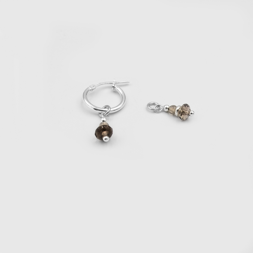 Arya Earrings with Topaz Charms