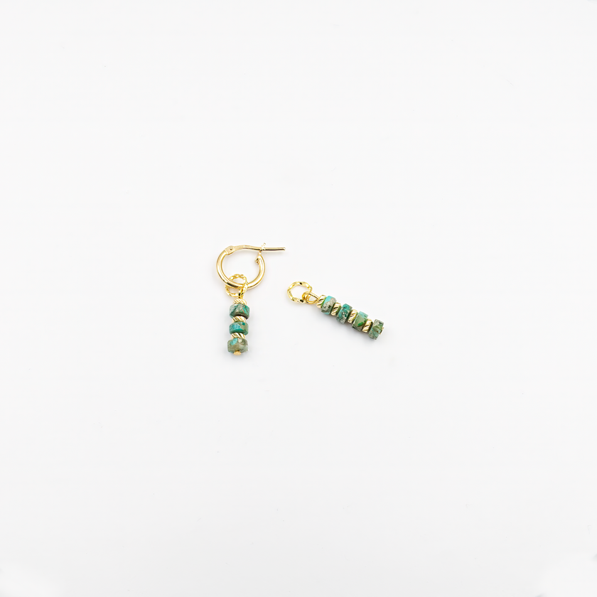 Maggie earrings with turquoise charms