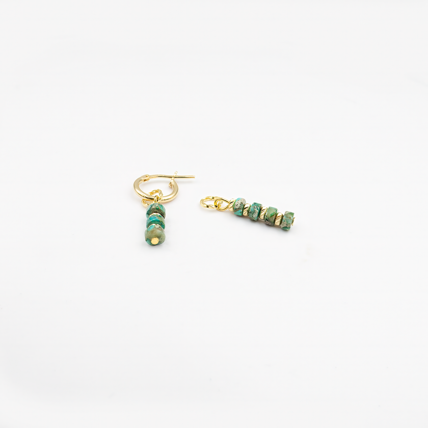 Maggie earrings with turquoise charms
