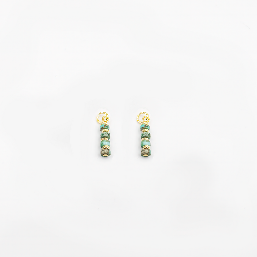 Maggie earrings with turquoise charms
