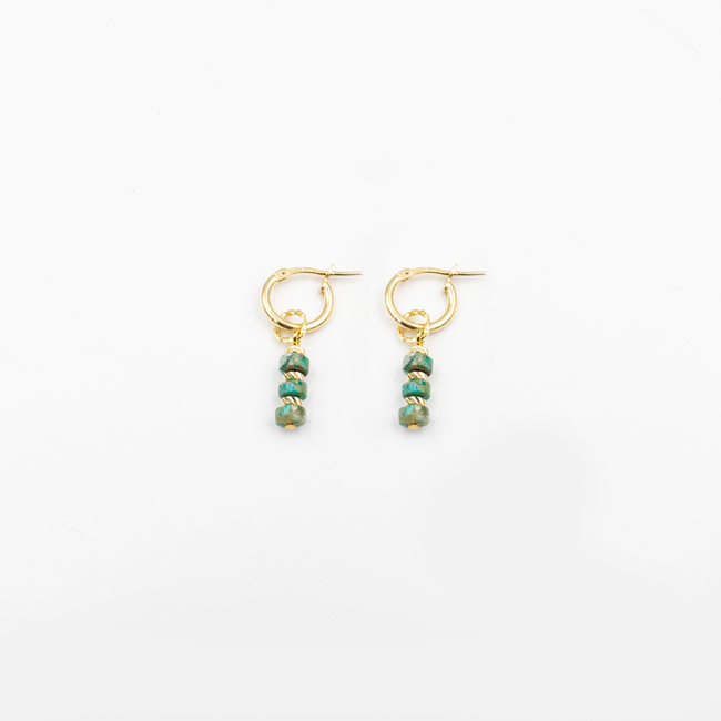 Maggie earrings with turquoise charms