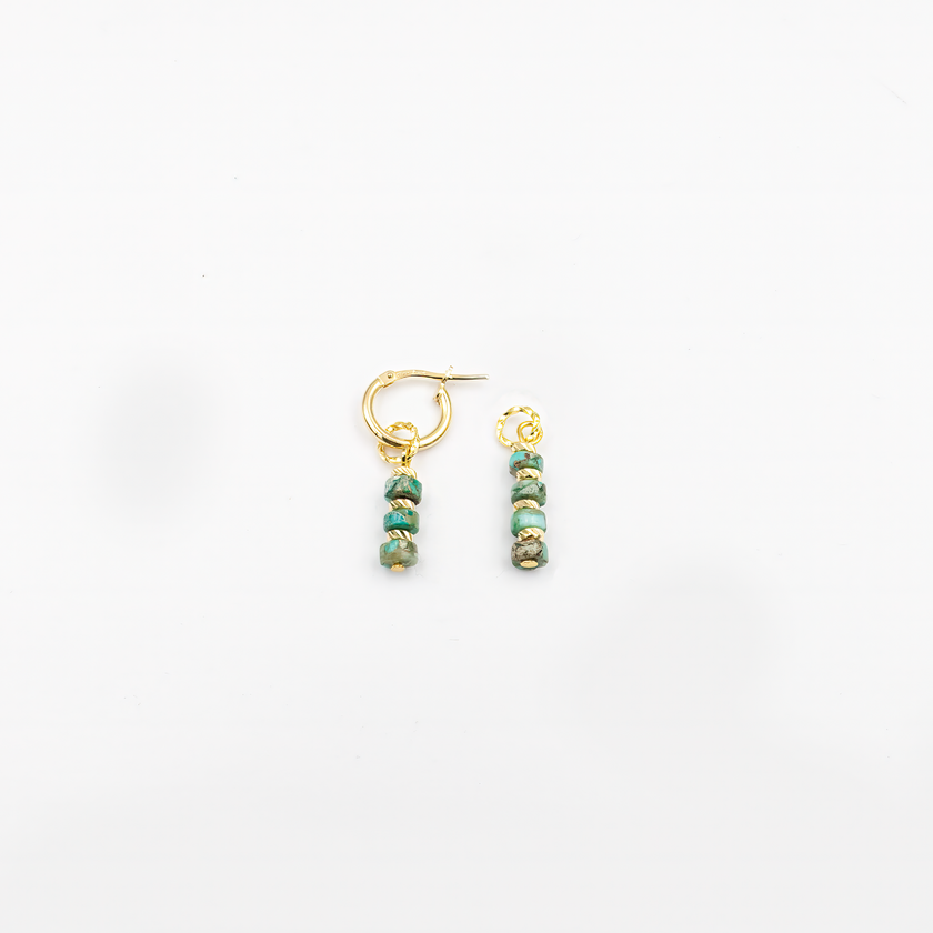 Maggie earrings with turquoise charms