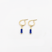 NatalyEarrings with lapis lazuli charms