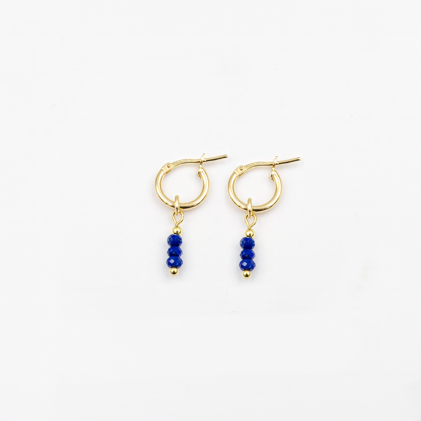 Nataly עגילים עם צ'ארמים ליאפיס