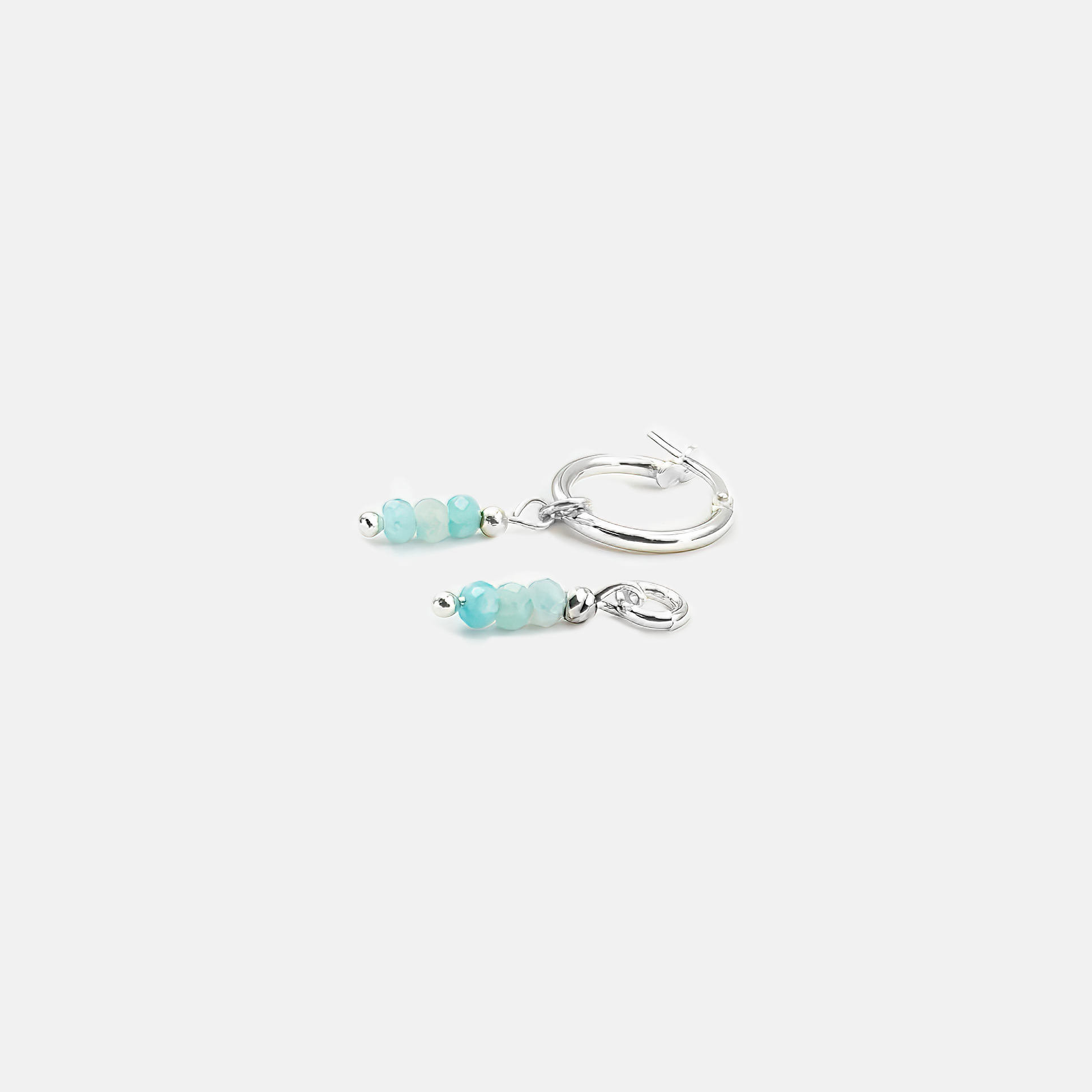 Amanda set of earrings with aquamarine charms