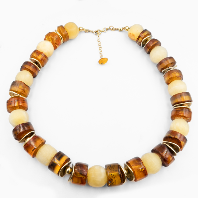 Citrine & Amber Necklase