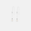 Long pearl earrings