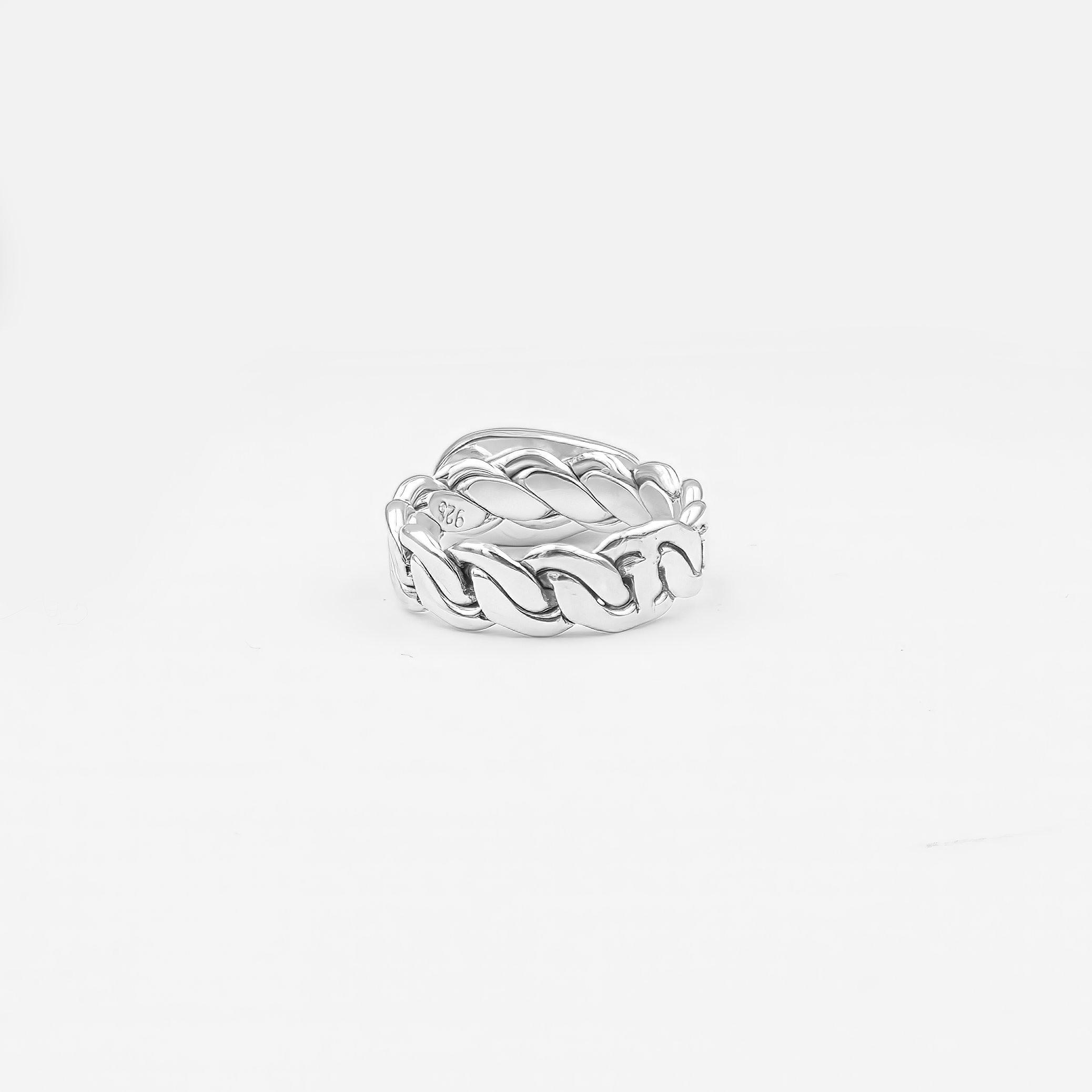 טבעת כסף עם אקוומארין גולמית