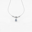 Silver and kyanite pendant