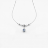 Silver and kyanite pendant