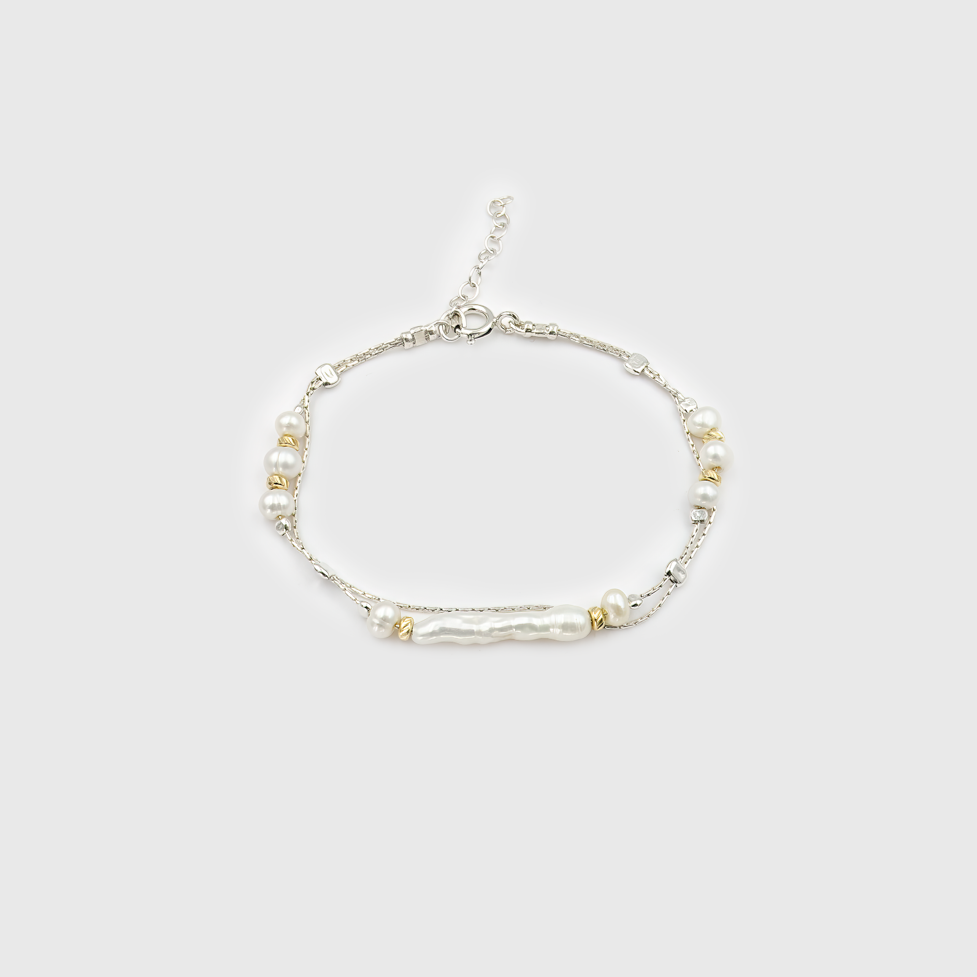 צמיד פנינה לבנה