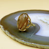 Silver ring with rutile quartz