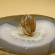 Silver ring with rutile quartz