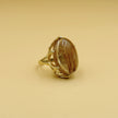 Silver ring with rutile quartz
