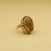 Silver ring with rutile quartz