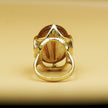 Silver ring with rutile quartz