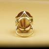 Silver ring with rutile quartz