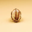 Silver ring with rutile quartz