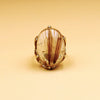 Silver ring with rutile quartz
